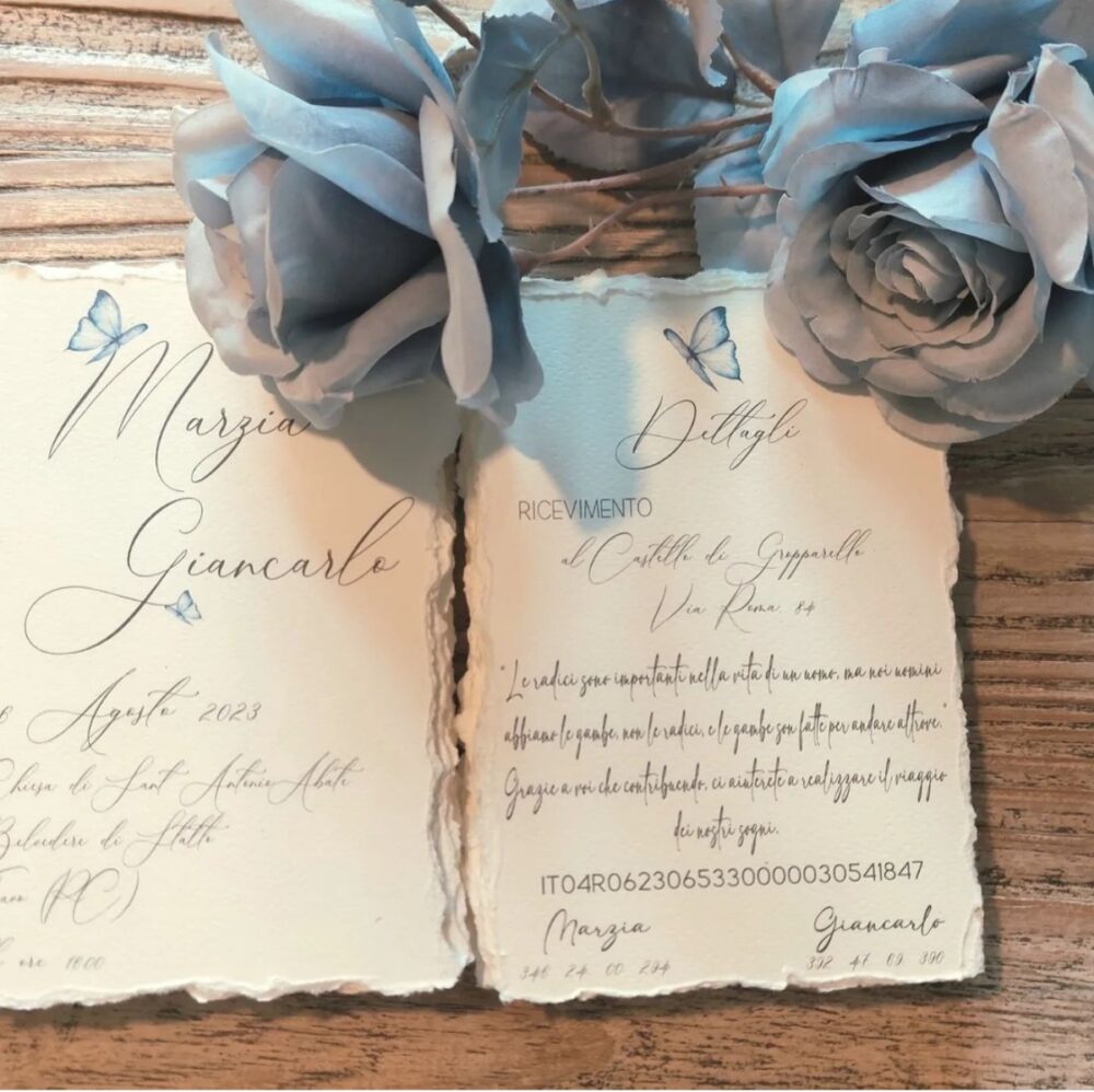 partecipazioni shabby chic personalizzate